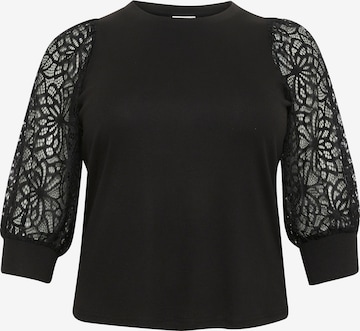 KAFFE CURVE Bluse 'KC Bella' in Schwarz: Vorderseite