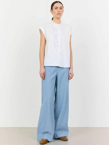 Levete Room Blouse 'Isla Solid 122' in Wit