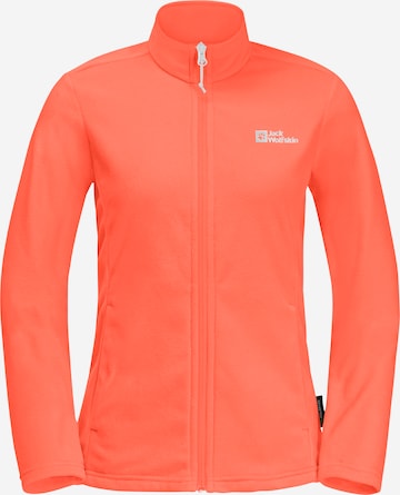 JACK WOLFSKIN Athletic Fleece Jacket in Orange: front