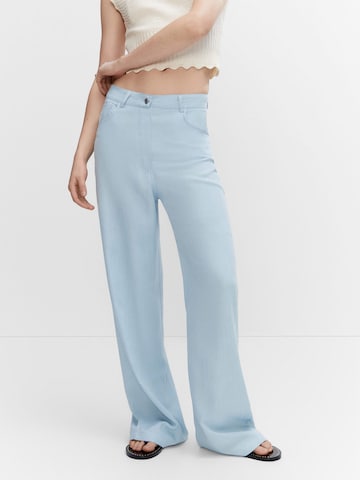 MANGO Loose fit Pants 'MYKONOS' in Blue: front