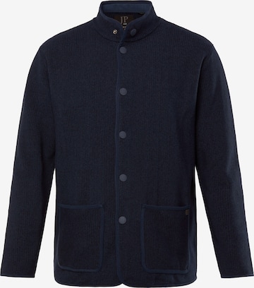 JP1880 Gebreid vest in Blauw: voorkant