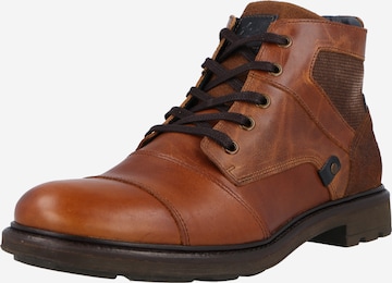 BULLBOXER Lace-Up Boots in Brown: front