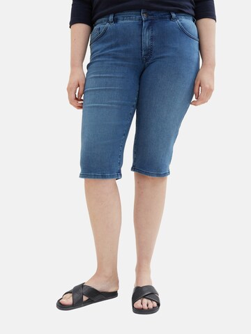 Tom Tailor Women + Slimfit Jeans in Blauw: voorkant