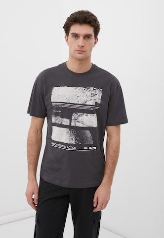 Finn Flare Shirt 'Print' in Grijs: voorkant