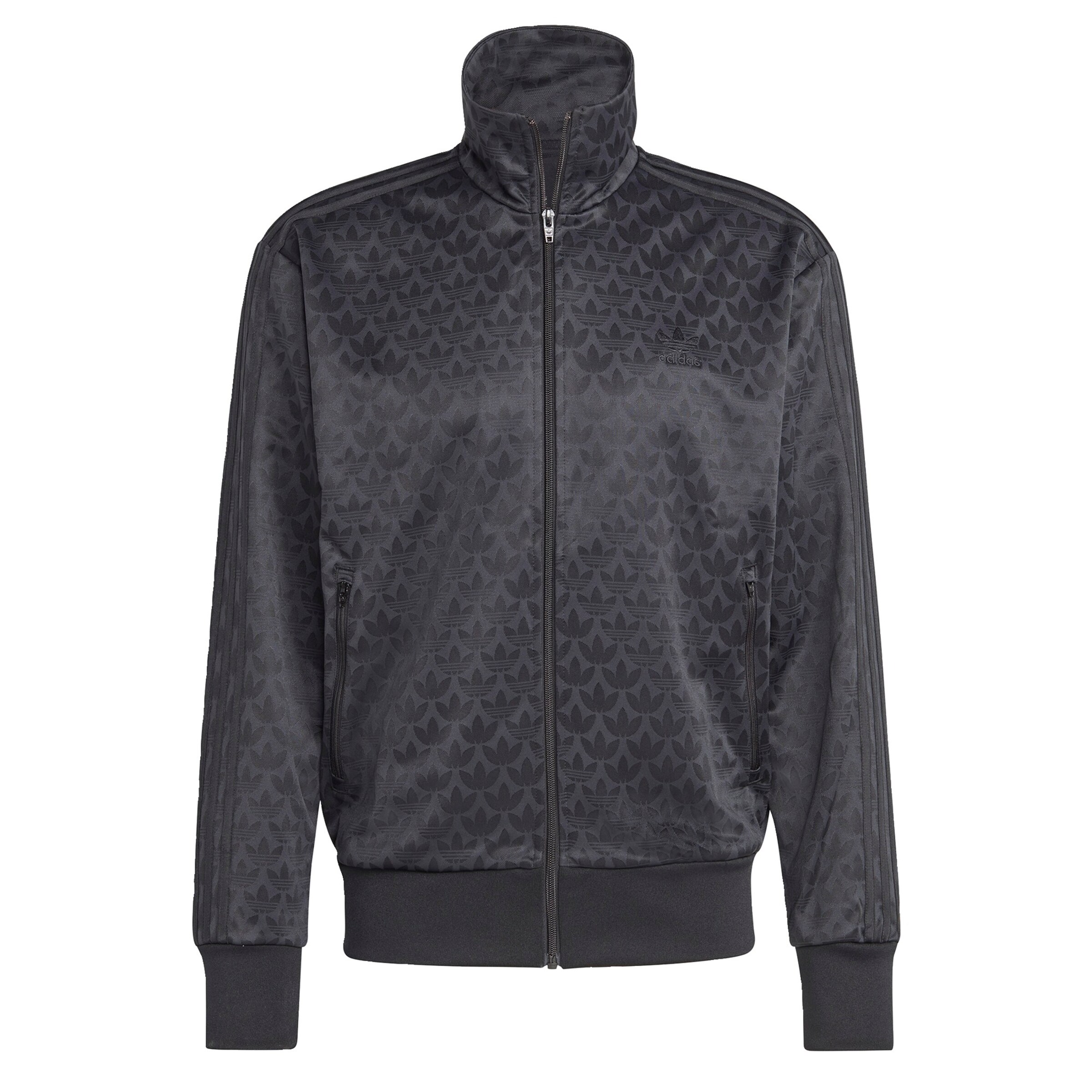 ADIDAS ORIGINALS Zip-Up Hoodie 'Graphics Monogram' in Black