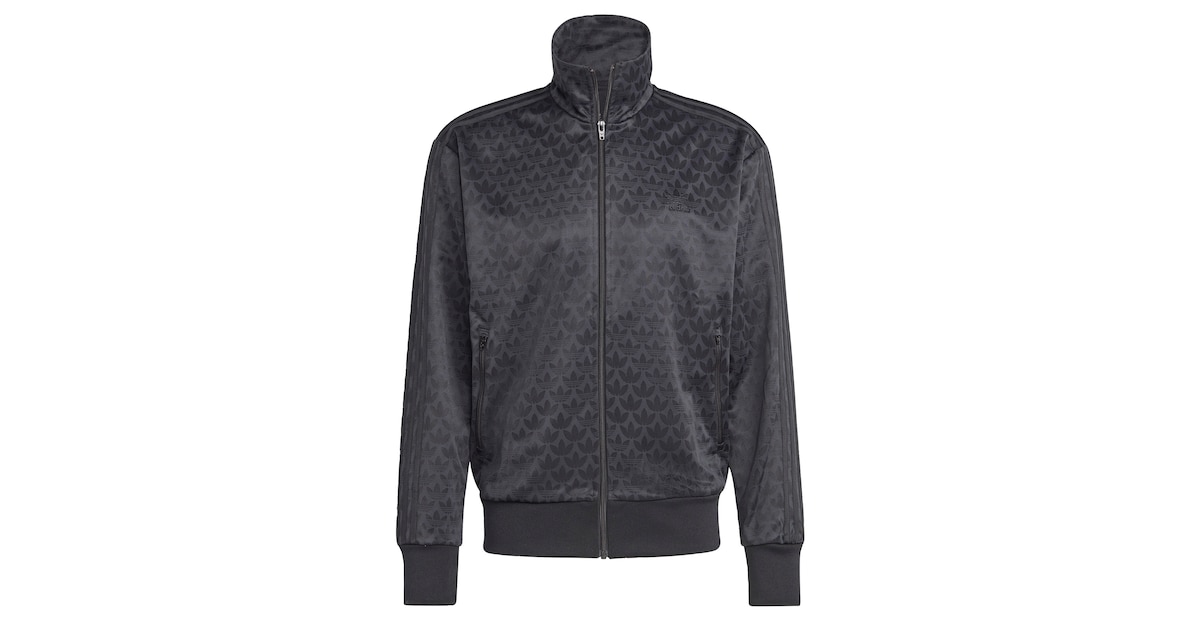 ADIDAS ORIGINALS Zip-Up Hoodie 'Graphics Monogram' in Black | ABOUT YOU