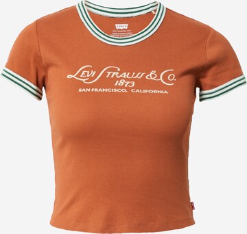 LEVI'S ® Shirt 'Graphic Ringer Mini Tee' in Orange: predná strana