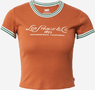 LEVI'S ® T-shirt 'Graphic Ringer Mini Tee' i mörkgrön / mörkorange / vit, Produktvy