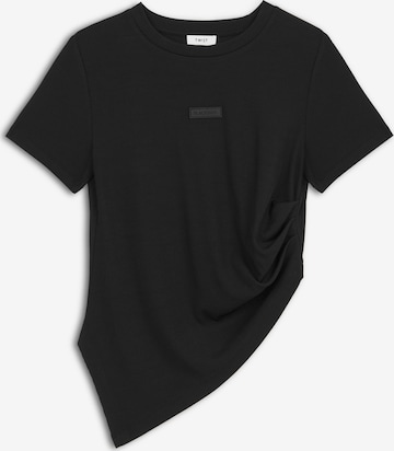 T-shirt Twist en noir : devant
