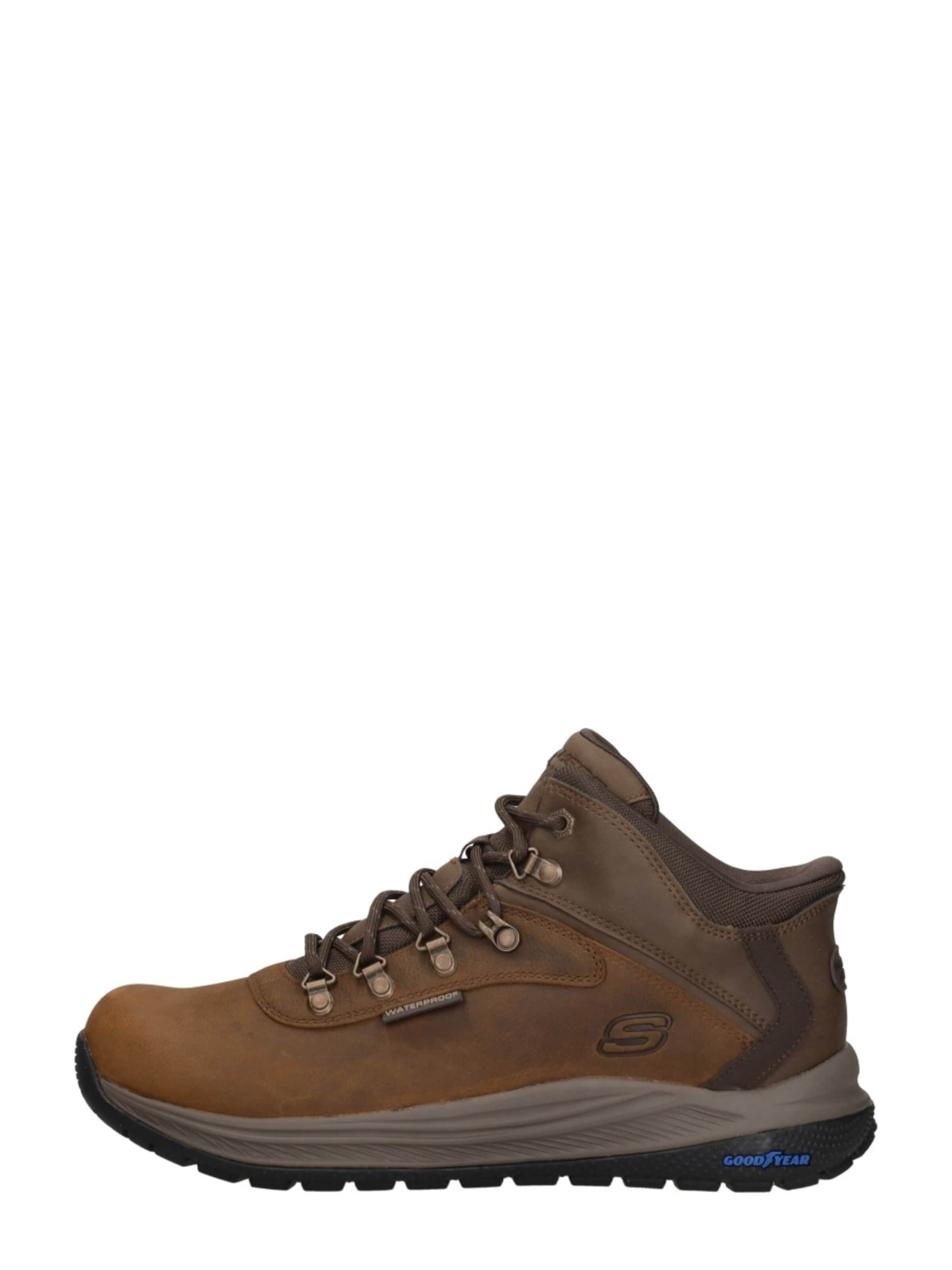 Bottes à lacets 'Slip-Ins Waterproof Relaxed Fit' SKECHERS en marron : devant