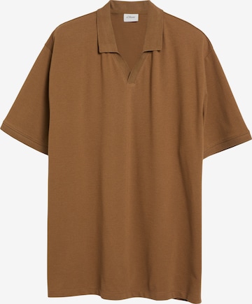 s.Oliver Men Big Sizes Shirt in Brown: front