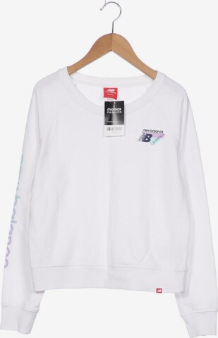 new balance Sweatshirt & Zip-Up Hoodie in S in White: front