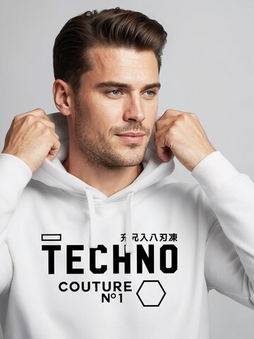 Neverless Sweatshirt 'Techno Couture'‌‌‌‌‌ in Weiß