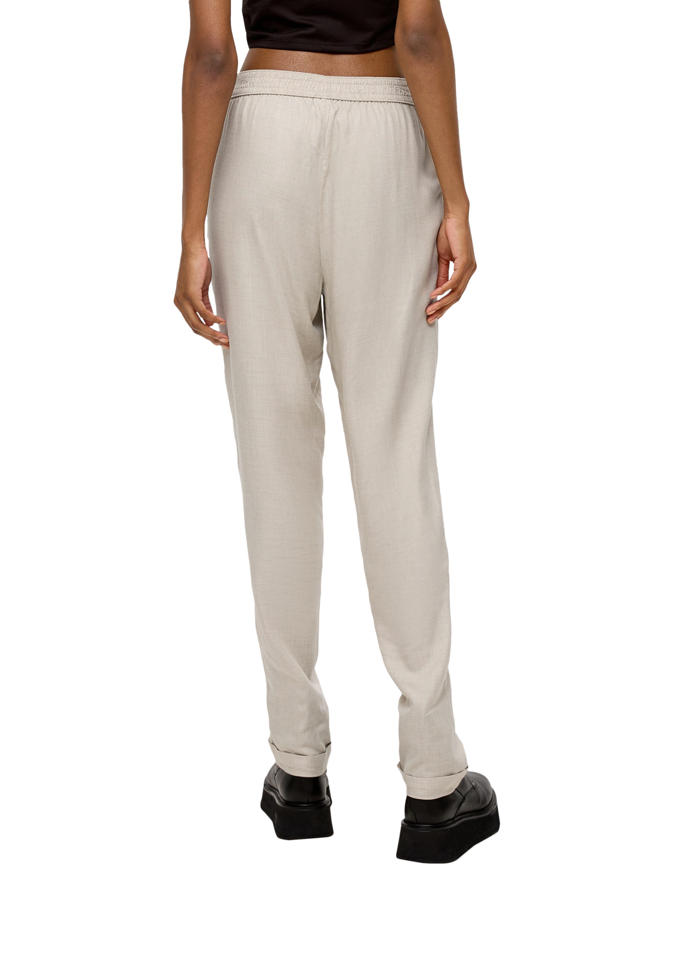 QS - Regular Calças em bege