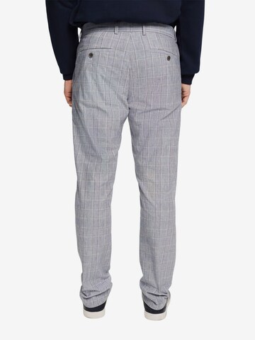 Coupe slim Pantalon à plis ESPRIT en gris