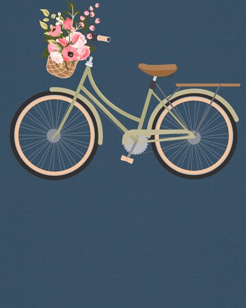 Maglietta ' Damenfahrrad ' di Watapparel in blu