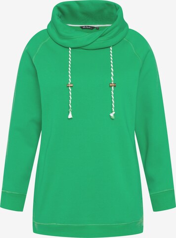 Sweat-shirt Ulla Popken en vert : devant