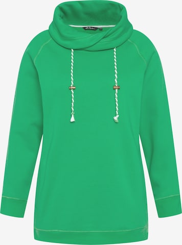 Sweat-shirt Ulla Popken en vert : devant