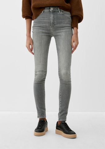 s.Oliver Skinny Jeans in Grijs: voorkant