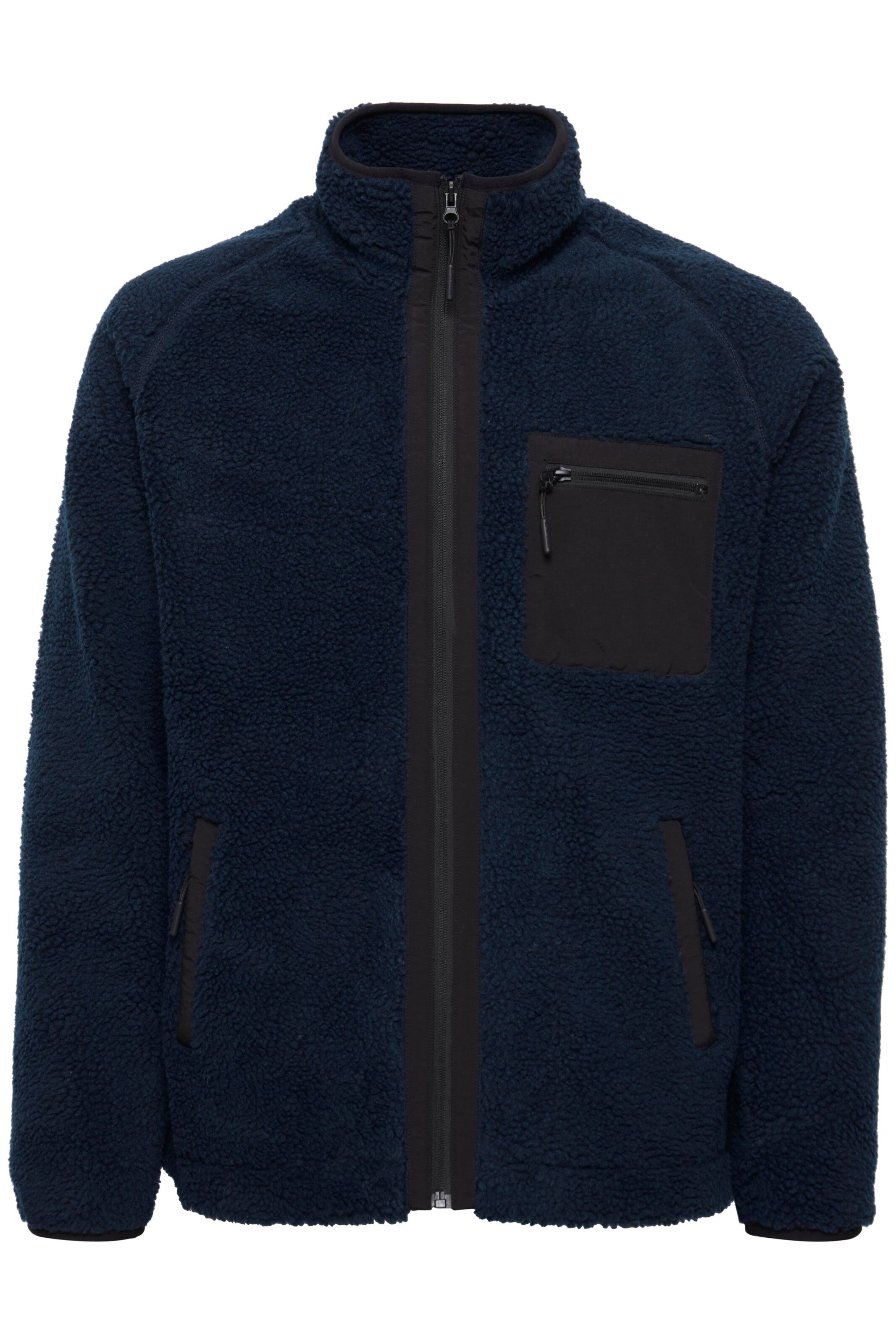 INDICODE JEANS Fleece jacket 'Trodie' in Blue: front