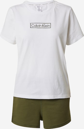 Calvin Klein Underwear Pidžama ar šortiem, krāsa - haki / melns, Preces skats