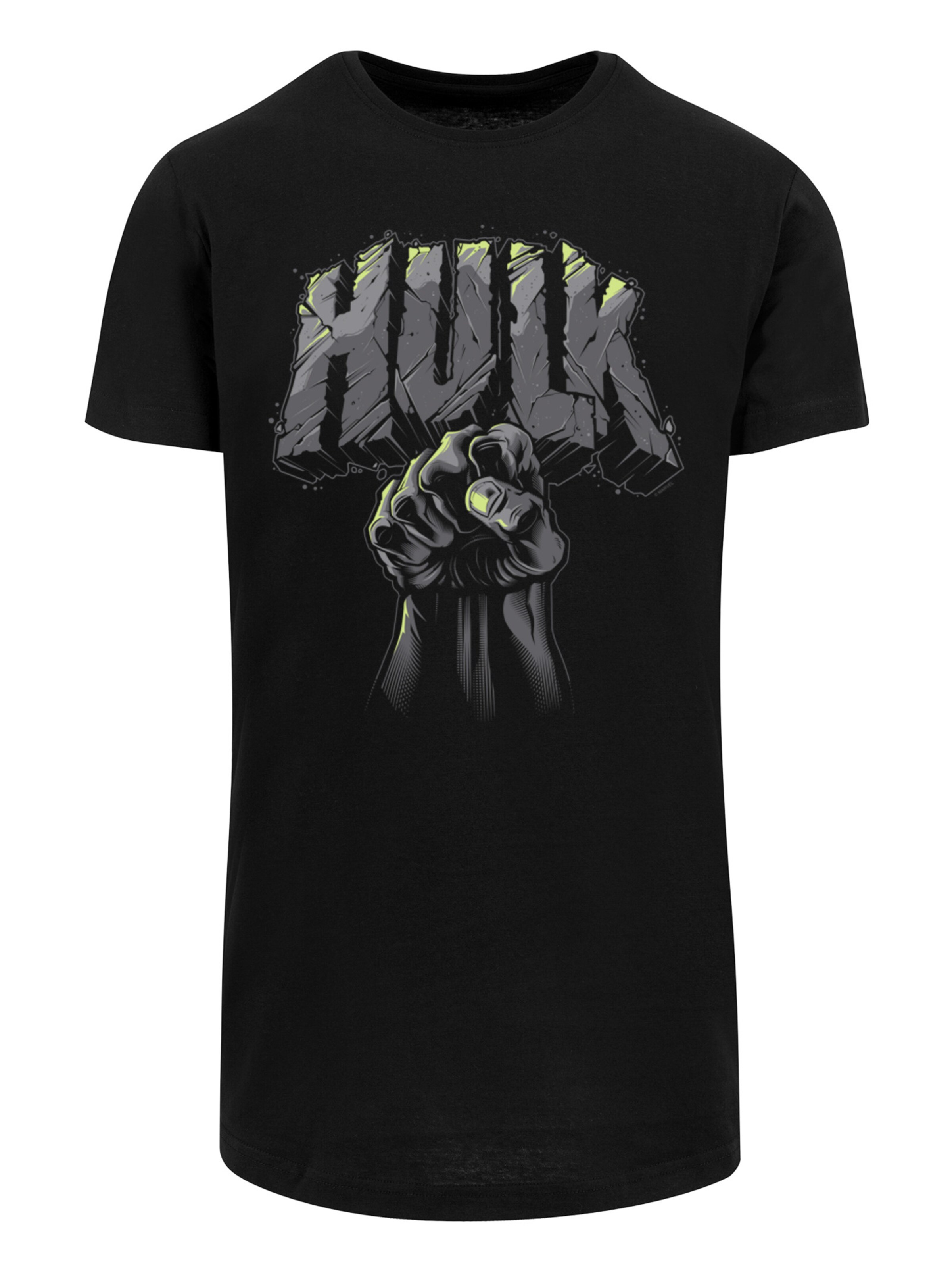F4NT4STIC Shirt 'Marvel Hulk Punch Logo' in Black: front
