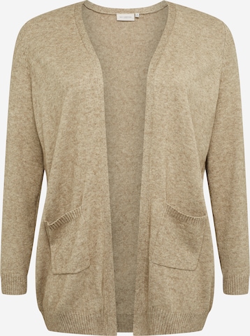 Cardigan 'Esly' ONLY Carmakoma en beige : devant
