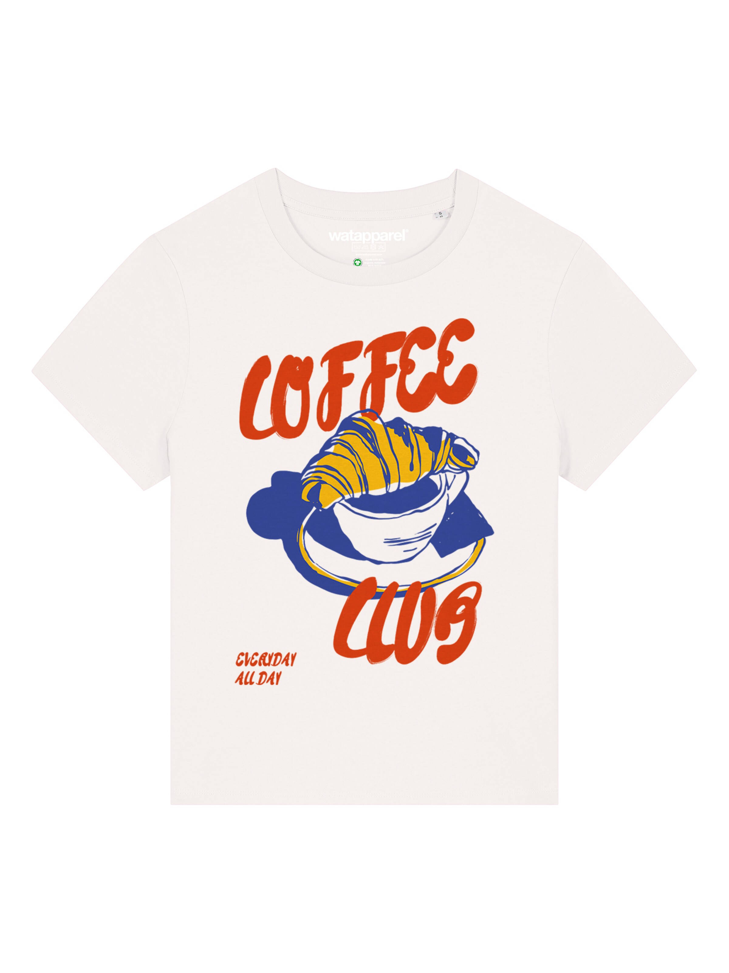 Watapparel Shirt 'Coffee Club' in White: front