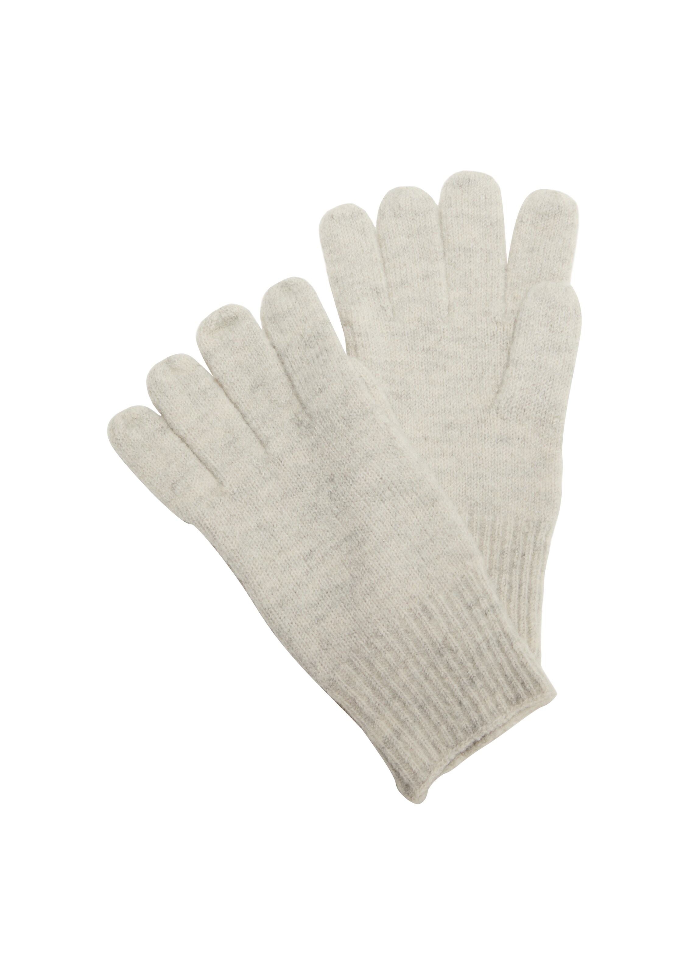 s.Oliver BLACK LABEL Vingerhandschoenen in Grijs: voorkant