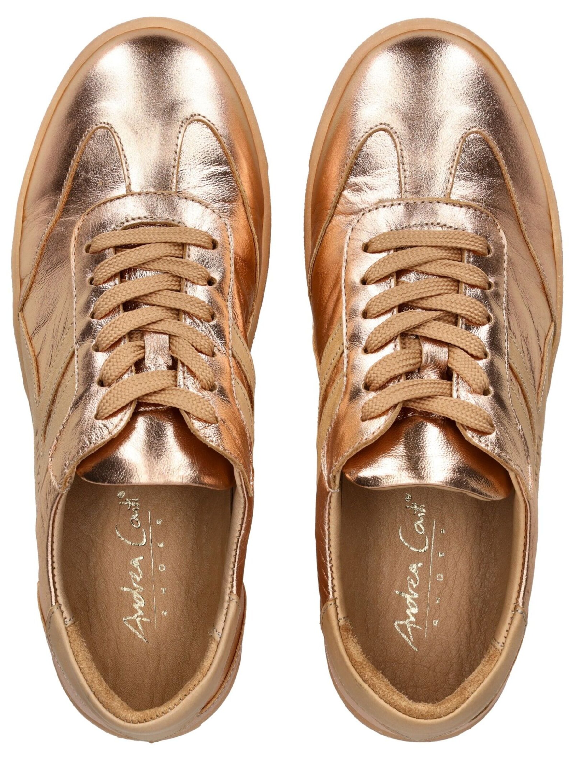 Baskets basses ANDREA CONTI en or