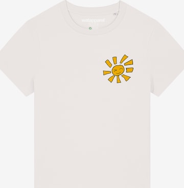 Watapparel Shirt 'Sonne, Sommer, Sonnenschein' in Wit: voorkant