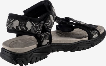 Rieker Hiking Sandals in Black