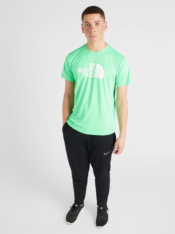 THE NORTH FACE Regular fit Funkcionalna majica 'REAXION EASY' | zelena barva