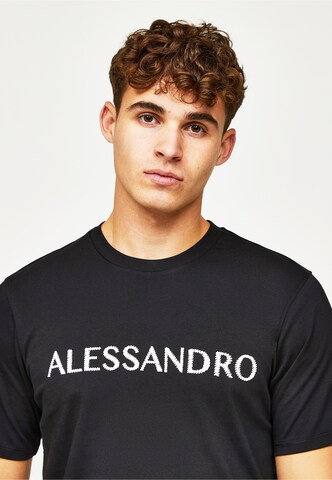 Alessandro Zavetti Koszulka 'Meucci' w kolorze czarny