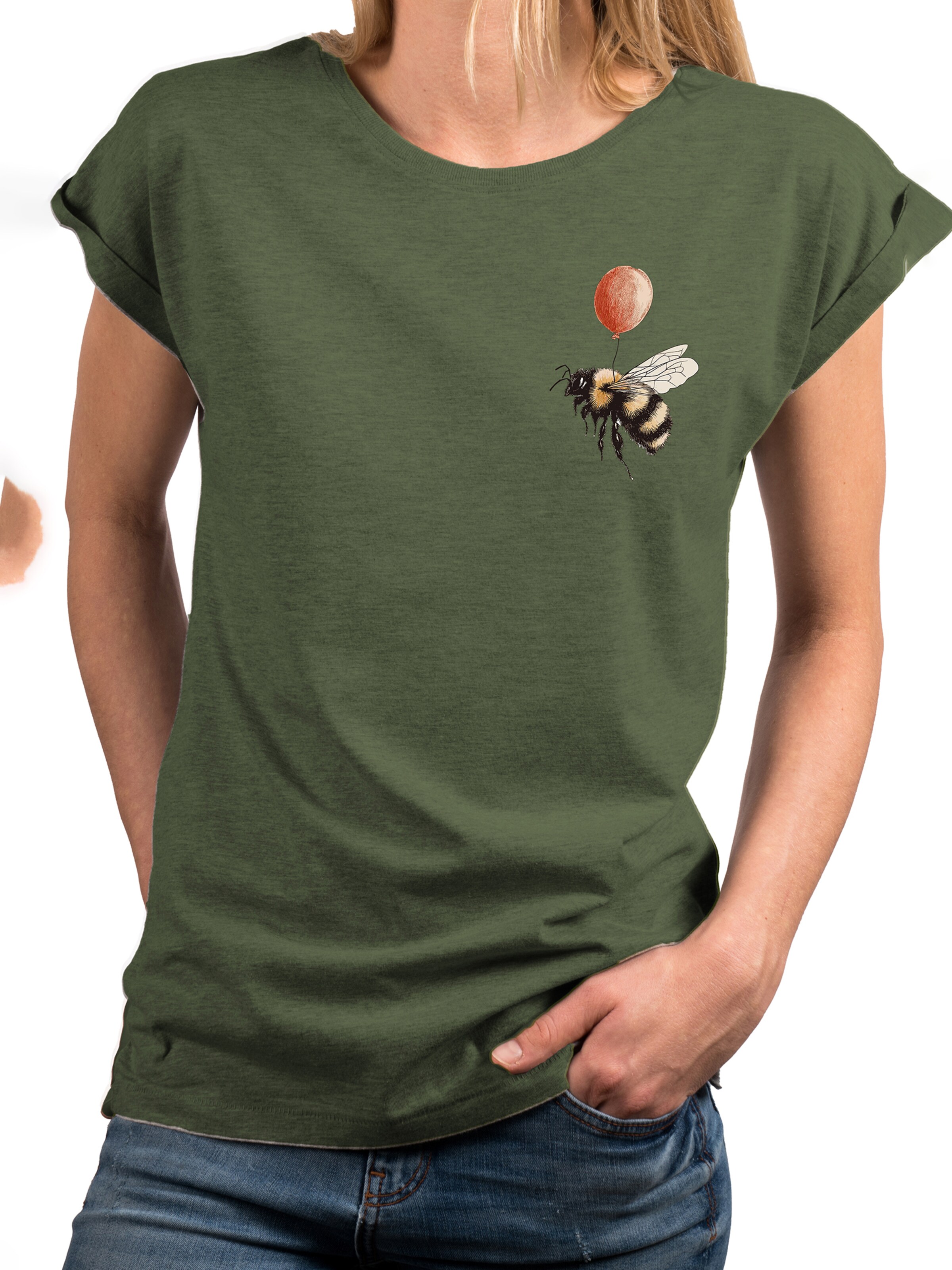 MAKAYA Shirt 'Flughilfe' in Green