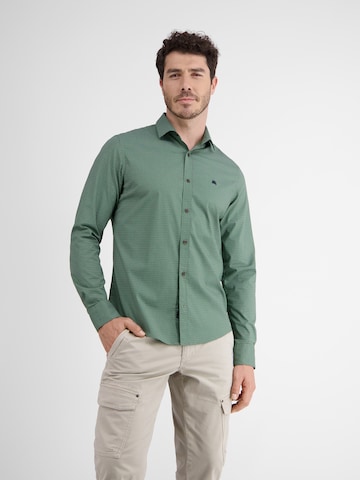 LERROS Regular fit Button Up Shirt in Green: front