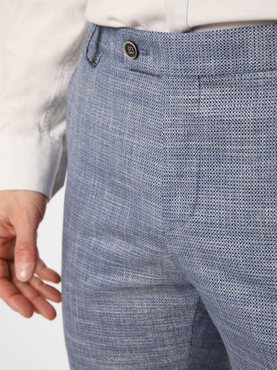 Finshley & Harding Pantalon à plis ' Mitch ' en marine / blanc cassé, Vue avec produit