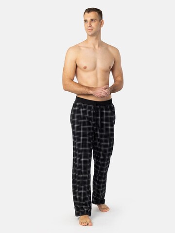 PANTONECLO Pyjamabroek 'Pantoneclo Men’s Night Wear Long Pajama' in Zwart
