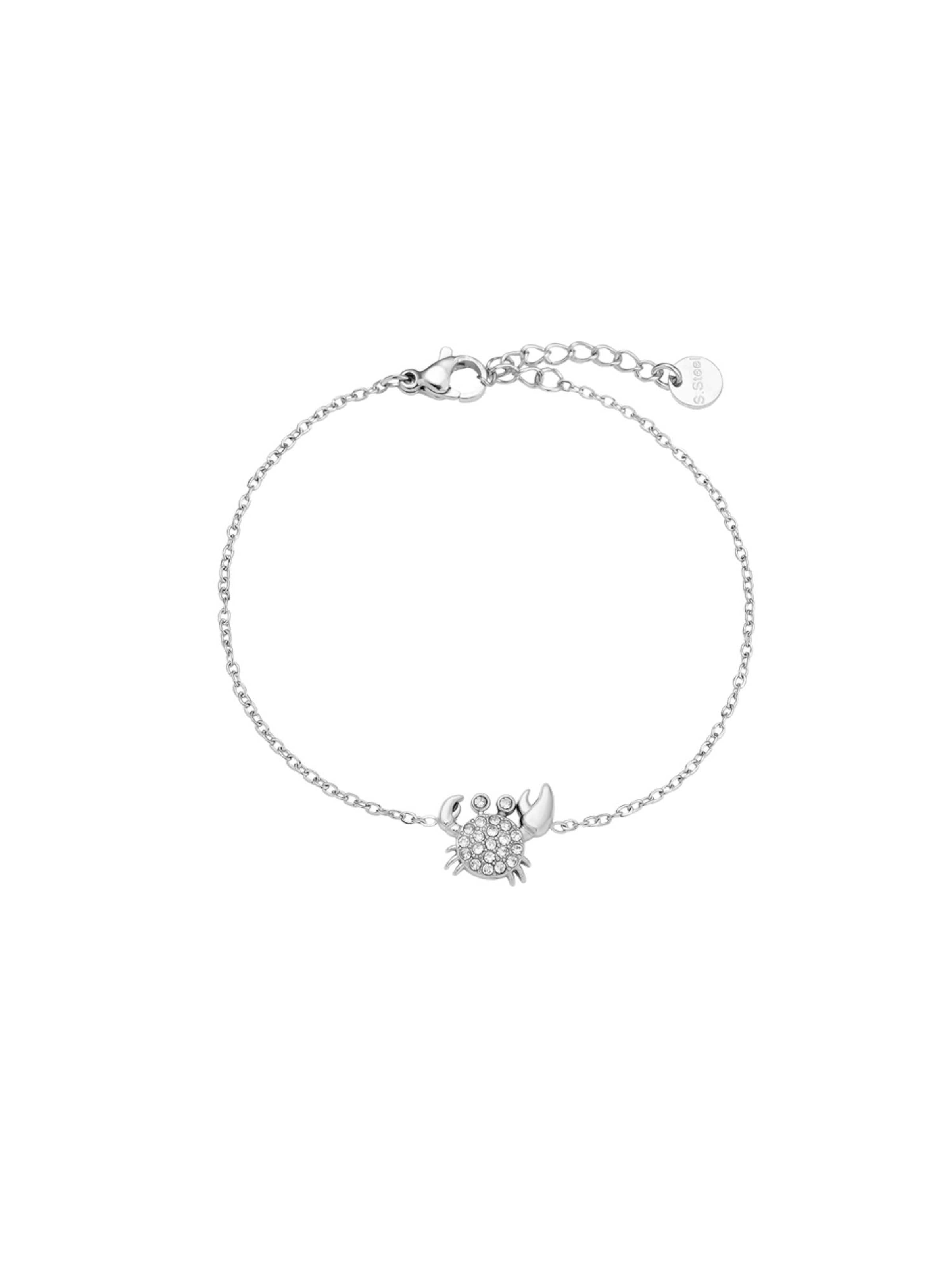 Bracelet 'CRABBY' Cala Rose en argent : devant