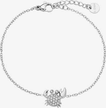 Cala Rose Armband 'CRABBY' in Zilver: voorkant
