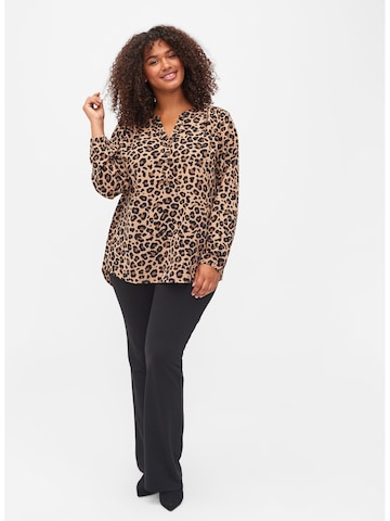 Zizzi Blouse 'CAANNI' in Bruin