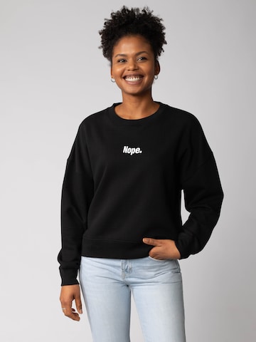 Sweat-shirt 'Nope ' Watapparel en noir : devant