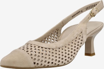 Escarpins à bride arrière Paul Green en beige : devant