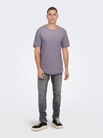 Only & Sons Shirt 'Benne' in Purple