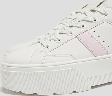 Pull&Bear Platform trainers in White