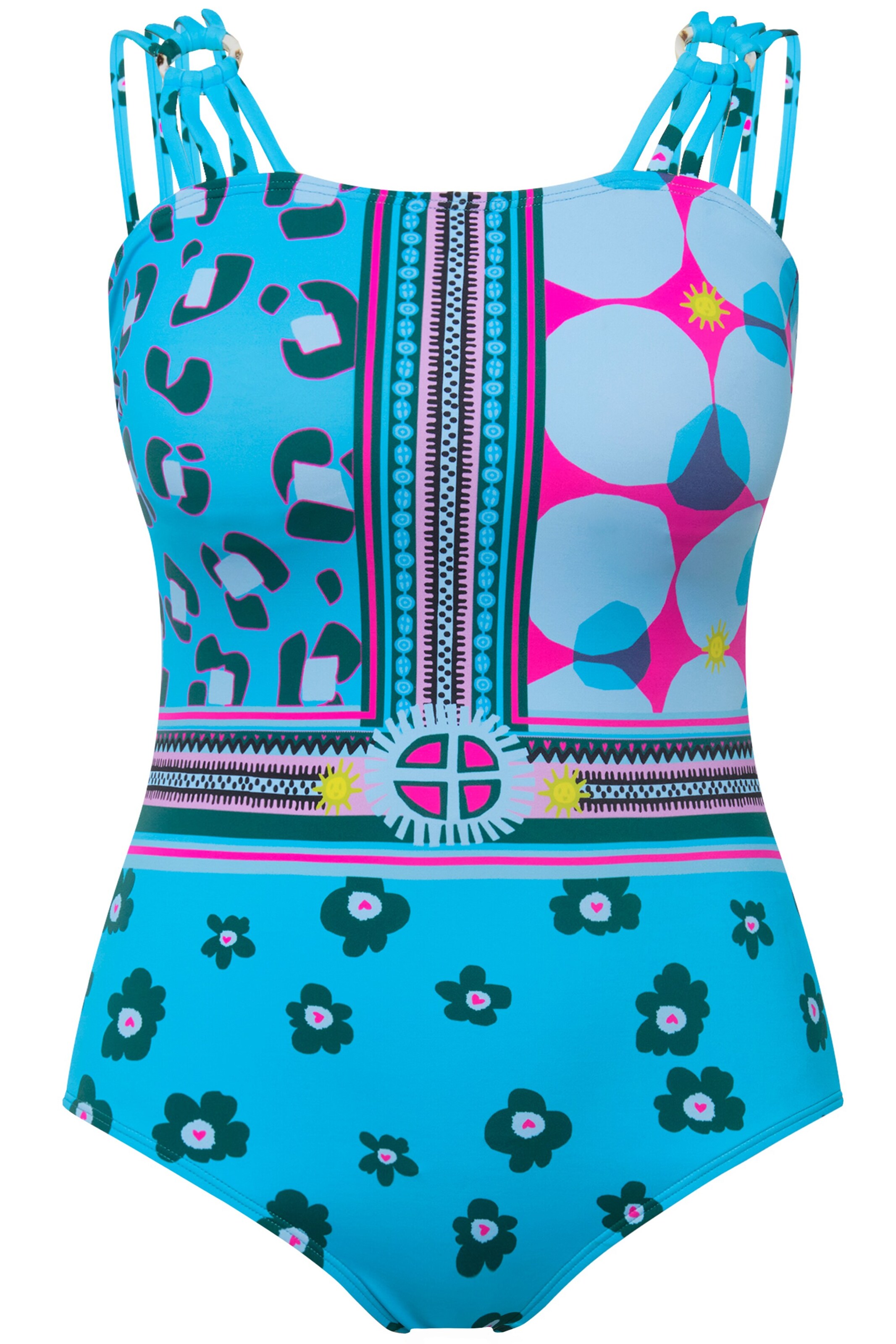 Maillot de bain Ulla Popken en bleu : devant