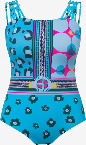 Ulla Popken Swimsuit in Blue: front