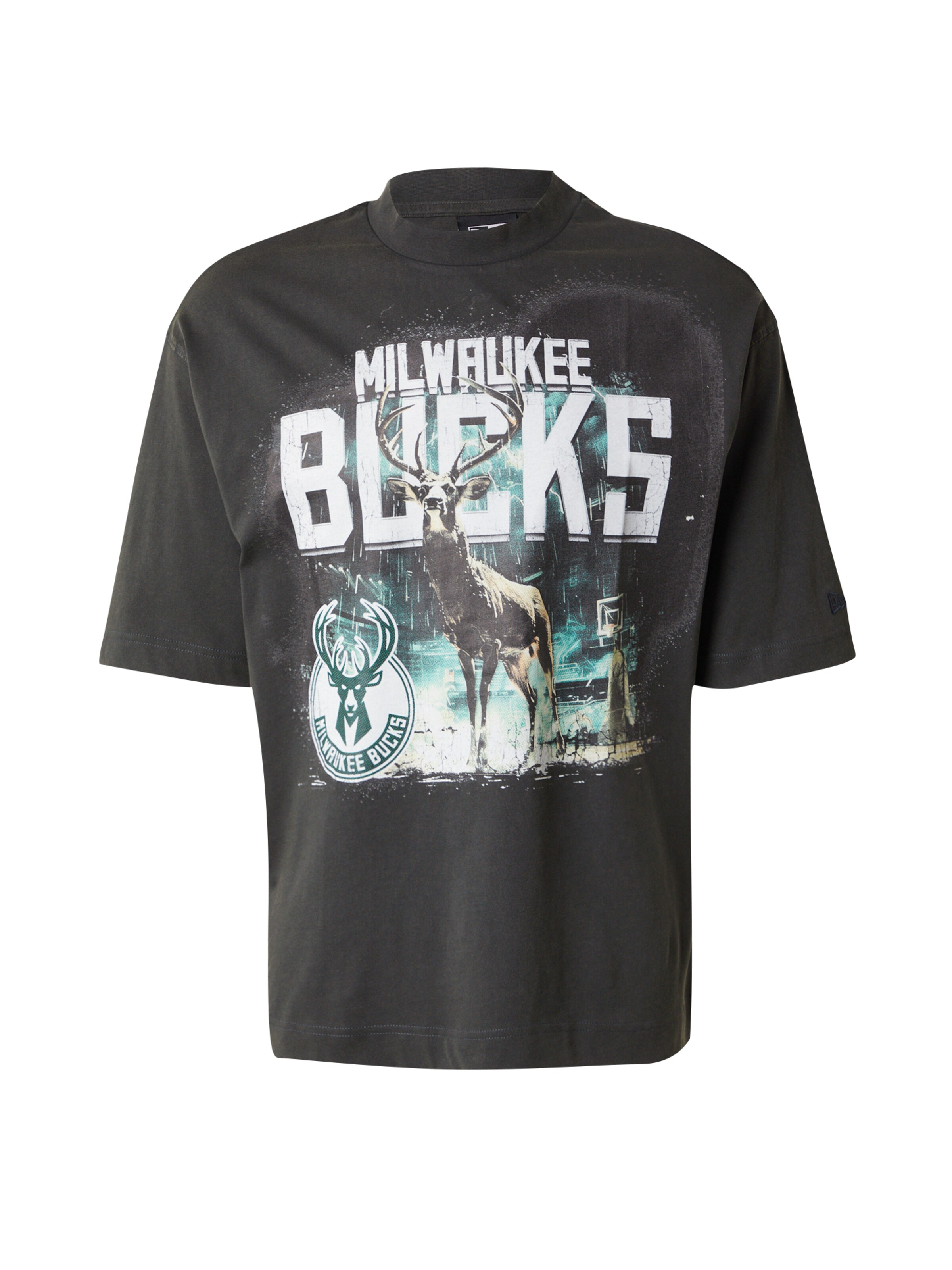 NEW ERA Camisa 'NBA' em turquesa / antracite / branco, Vista do artigo