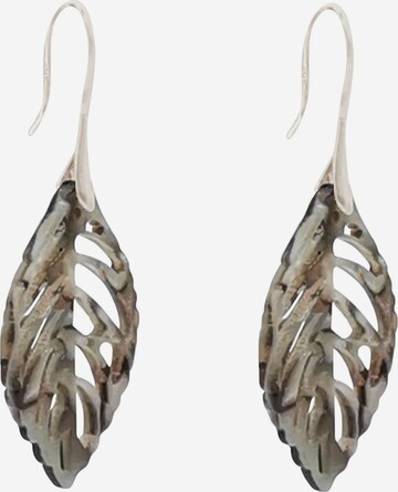 Gemshine Earrings 'Taupe Schildpatt' in Silver