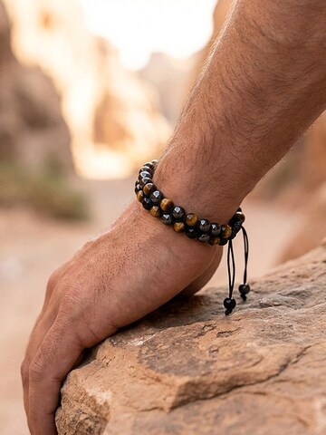 Bracelet 'HÄMATIT TIGERAUGE ONYX' UNIQAL en mélange de couleurs